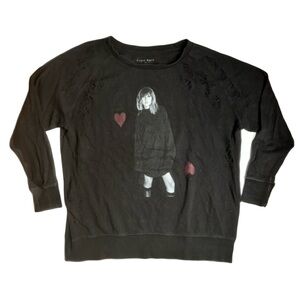 Rare Taylor Swift Oversized Distressed Reputation  Sweatshirt XS Small